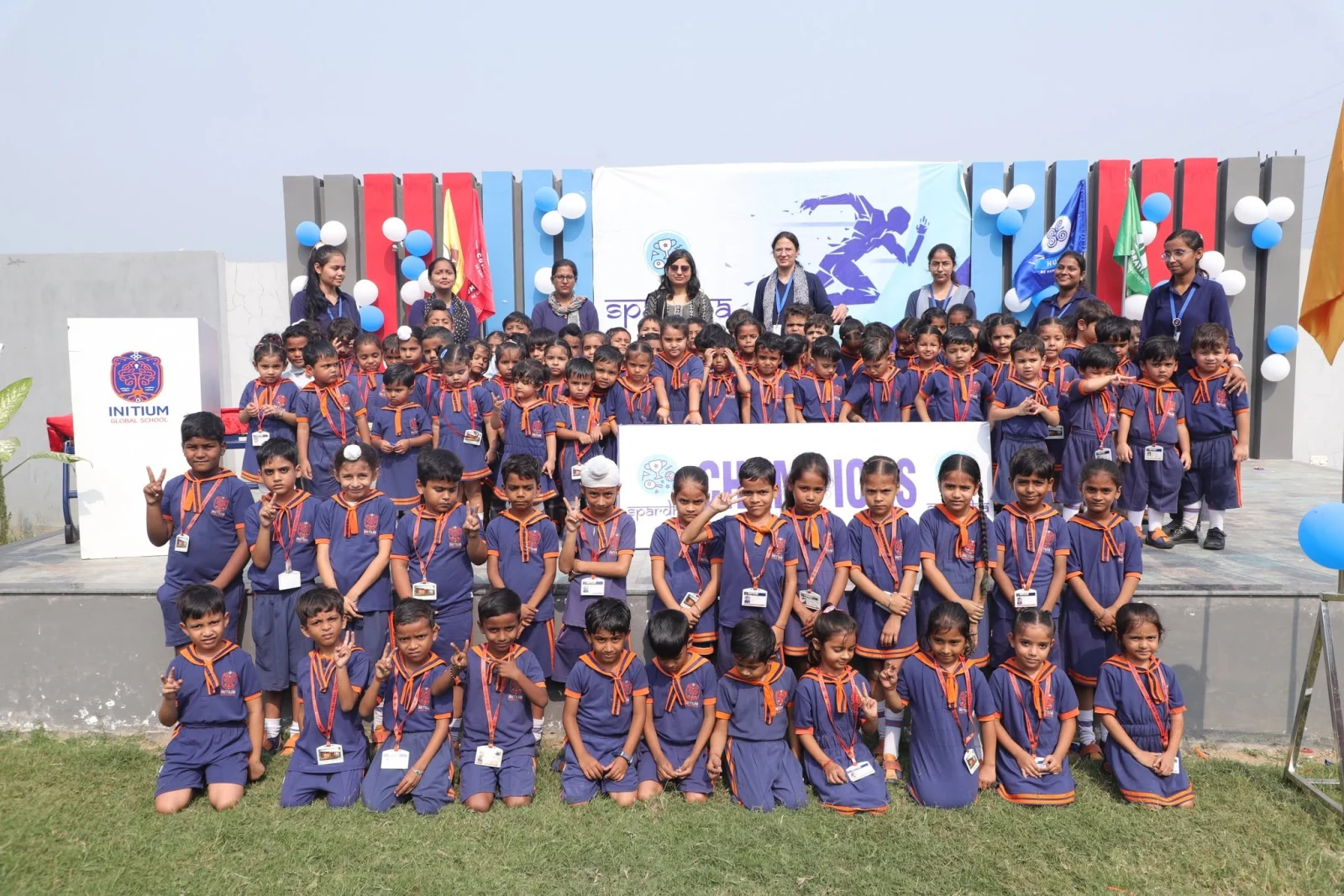 Students of Initium Global School at the annual sports meet