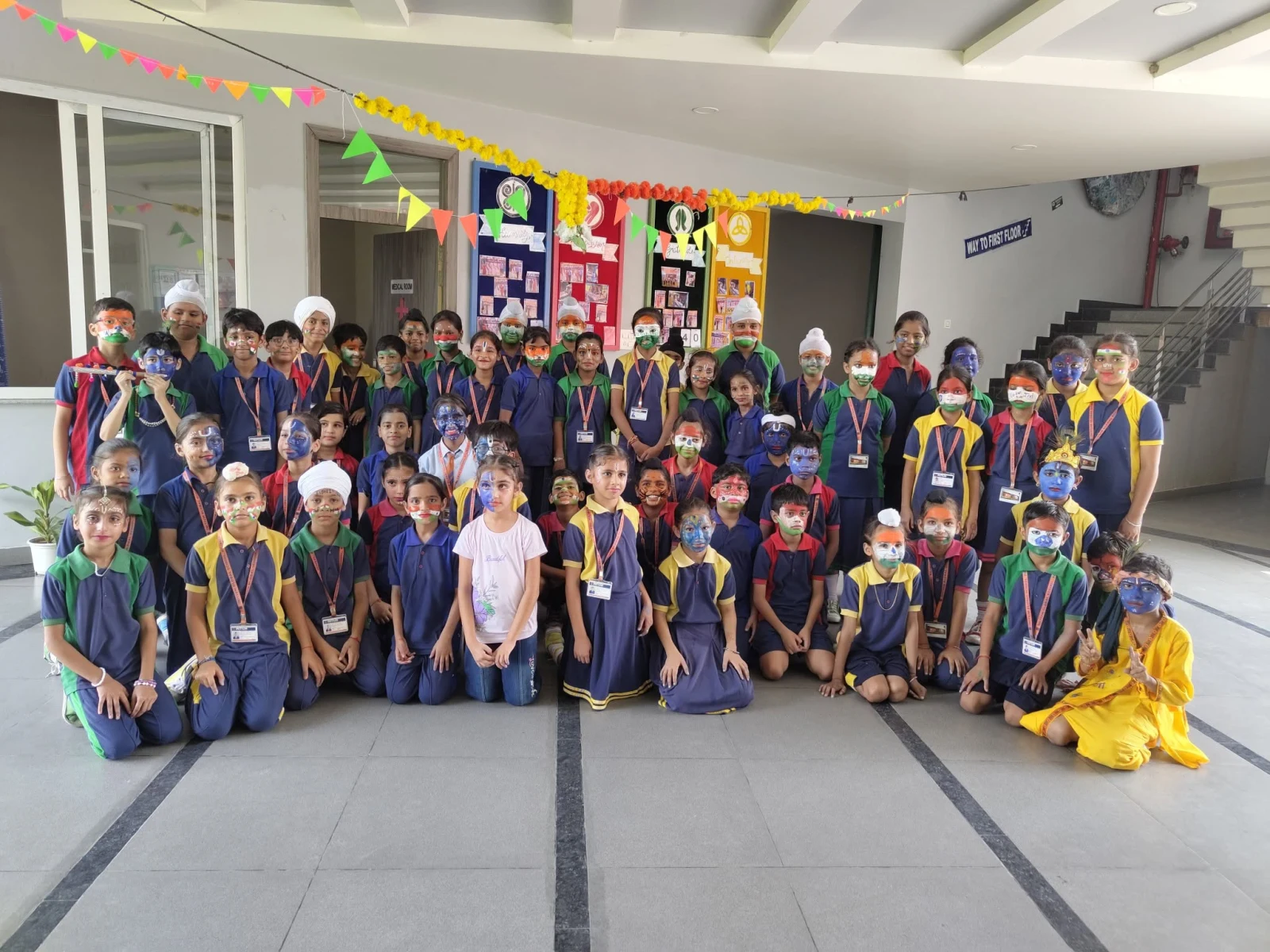 Students of Initium Global School celebrating a festival