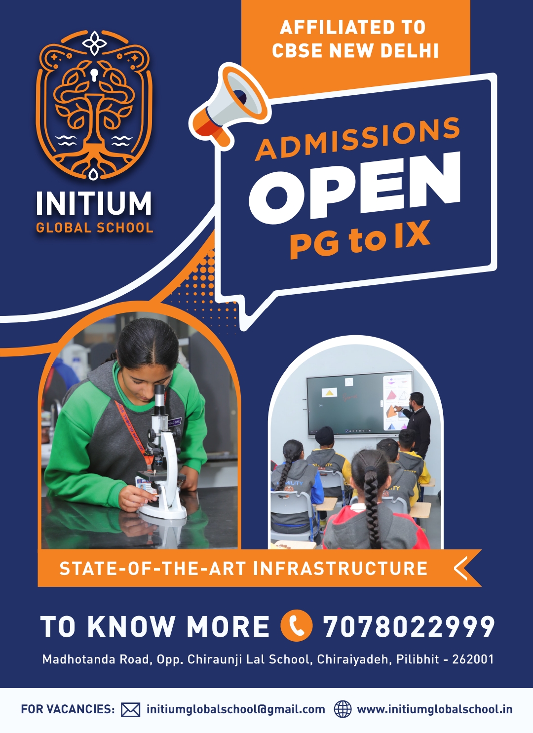 Initium Global School campus and students